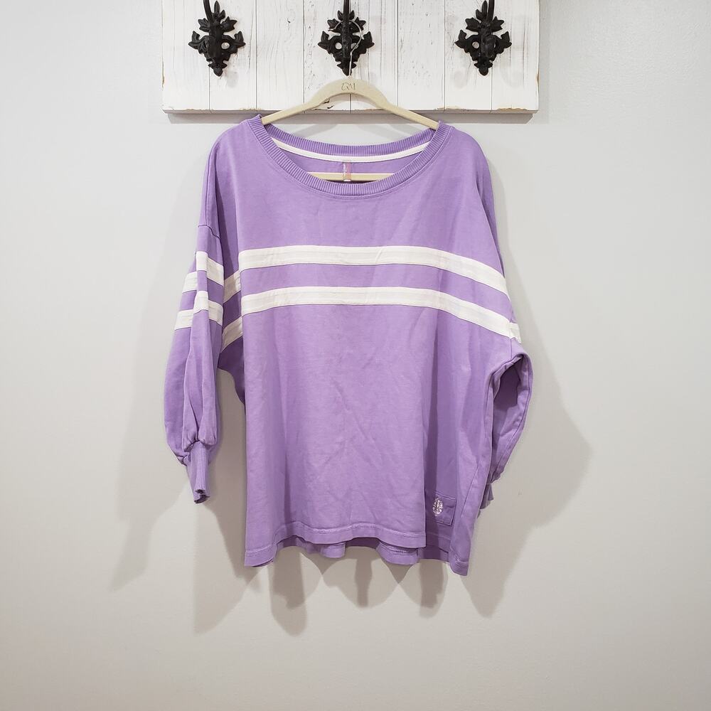 Free People FP Movement Post Up Layer Sweatshirt Summer Lilac Size S EUC